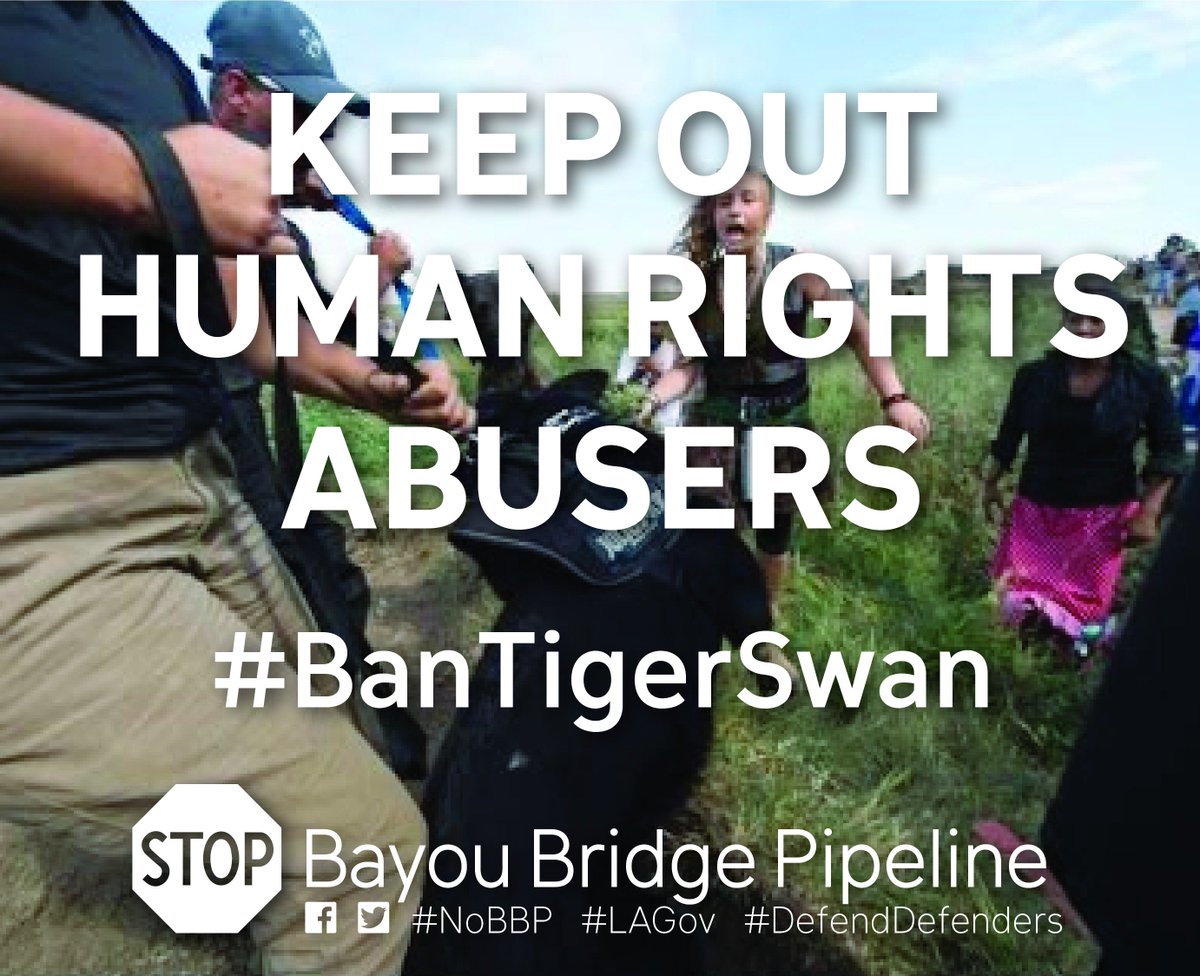 La. needs leaders to #DefendDefenders who stand up for our people and our environment - not mercenaries like <a href="/TigerSwan/">Tigz</a> protecting industry profits over human rights  #DefendDefenders <a href="/GreenARMY_La/">GreenARMY</a>