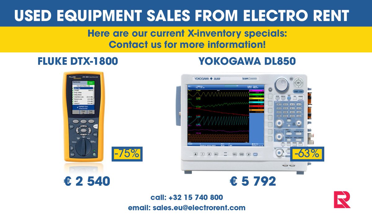 ElectroRentEu's tweet photo. Check out our used sales specials! Contact us for more information!
https://t.co/Z2s3MaGxeI https://t.co/RpNo9mzdy5
