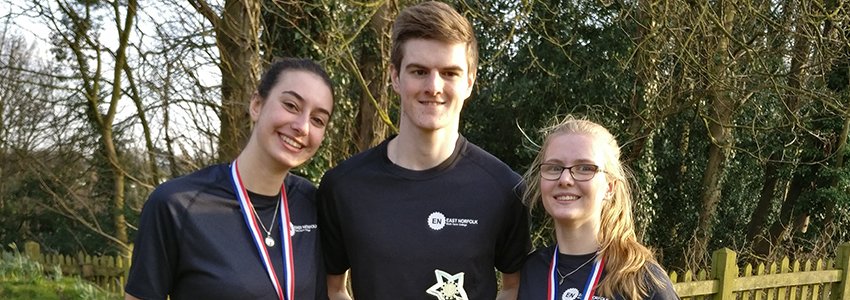 EastNorfolk's tweet photo. 🏆 What a sporting success story! 🏆 | Another superb season for the Cross Country Team with further success in the East Anglian Cross League.
🏃‍♂️🏃‍♀️ | Well done to the whole team &amp; also to Iona, Harrison &amp; Jessica. 🥇 👍 Now rest easy...! https://t.co/R8ik5CTwIv https://t.co/uxY4WGWzvD