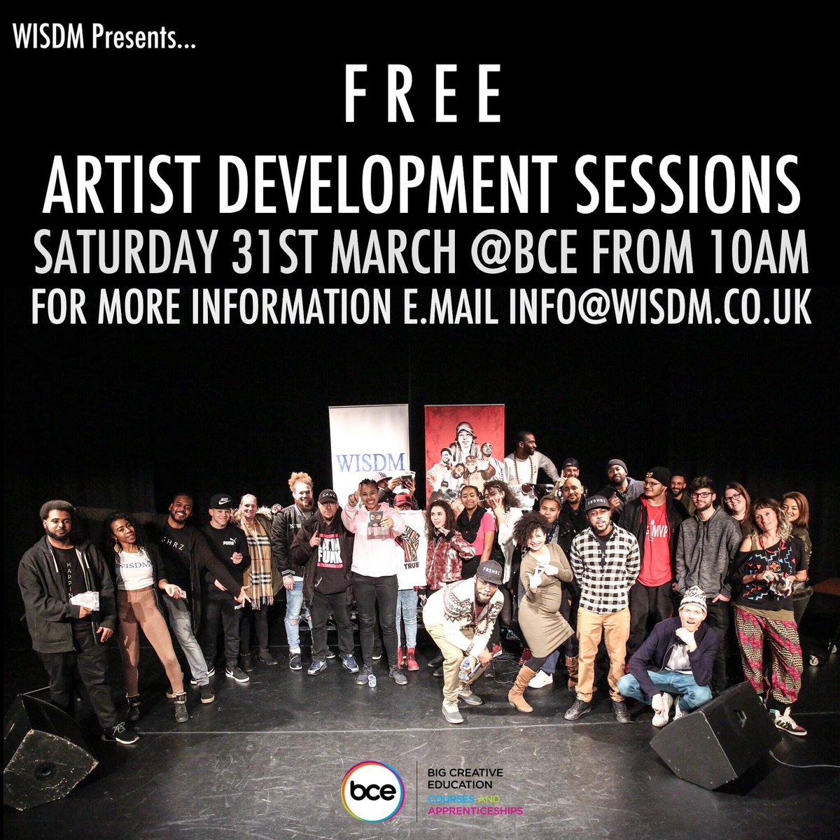 Aged 13-18 and living in East London?

Join our FREE #NXTcreatives Artist Development workshop this Saturday with <a href="/WISDMUK/">Chas WISDM</a> where you'll receive expert advice on how to progress your career as an artist!

Address:
BCE, Uplands House
Blackhorse Lane
E17 5QJ

bigcreative.education/nxt/