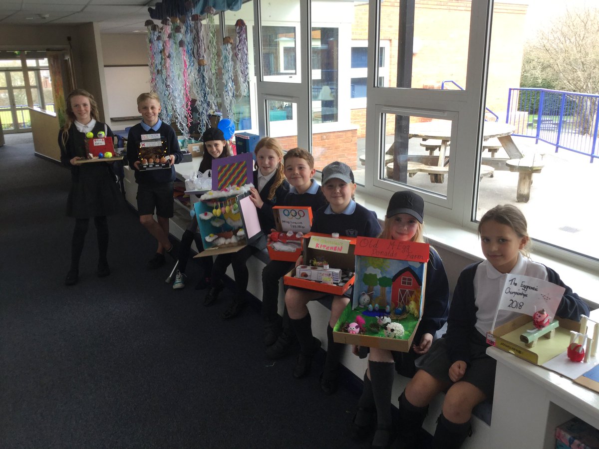 MickleTraffSch's tweet photo. Winners of the Spring Hat parade and the egg competition! Well done everyone who took part. Some amazing creations! https://t.co/ooBCLoXMCo