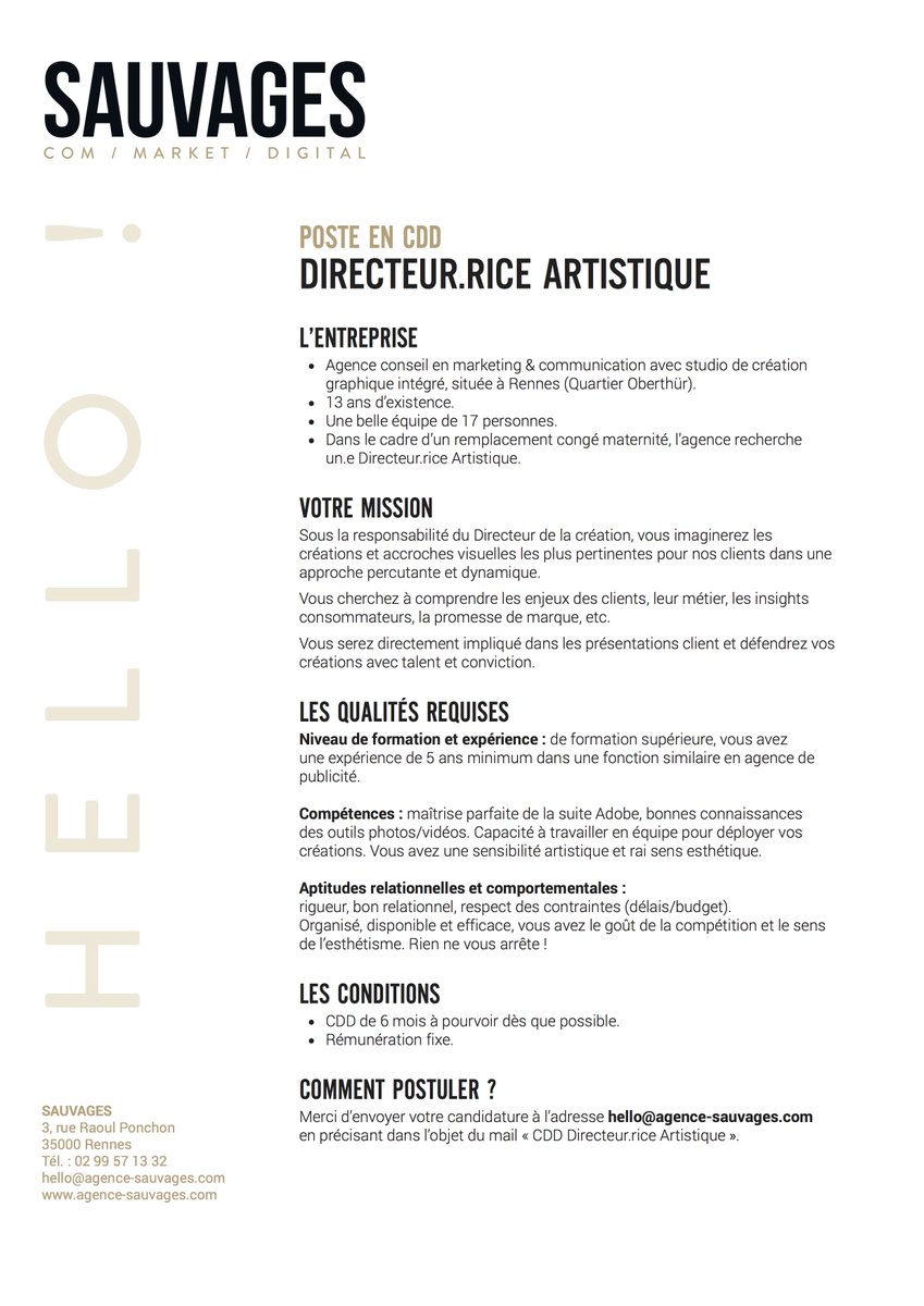 graphiste rennes emploi