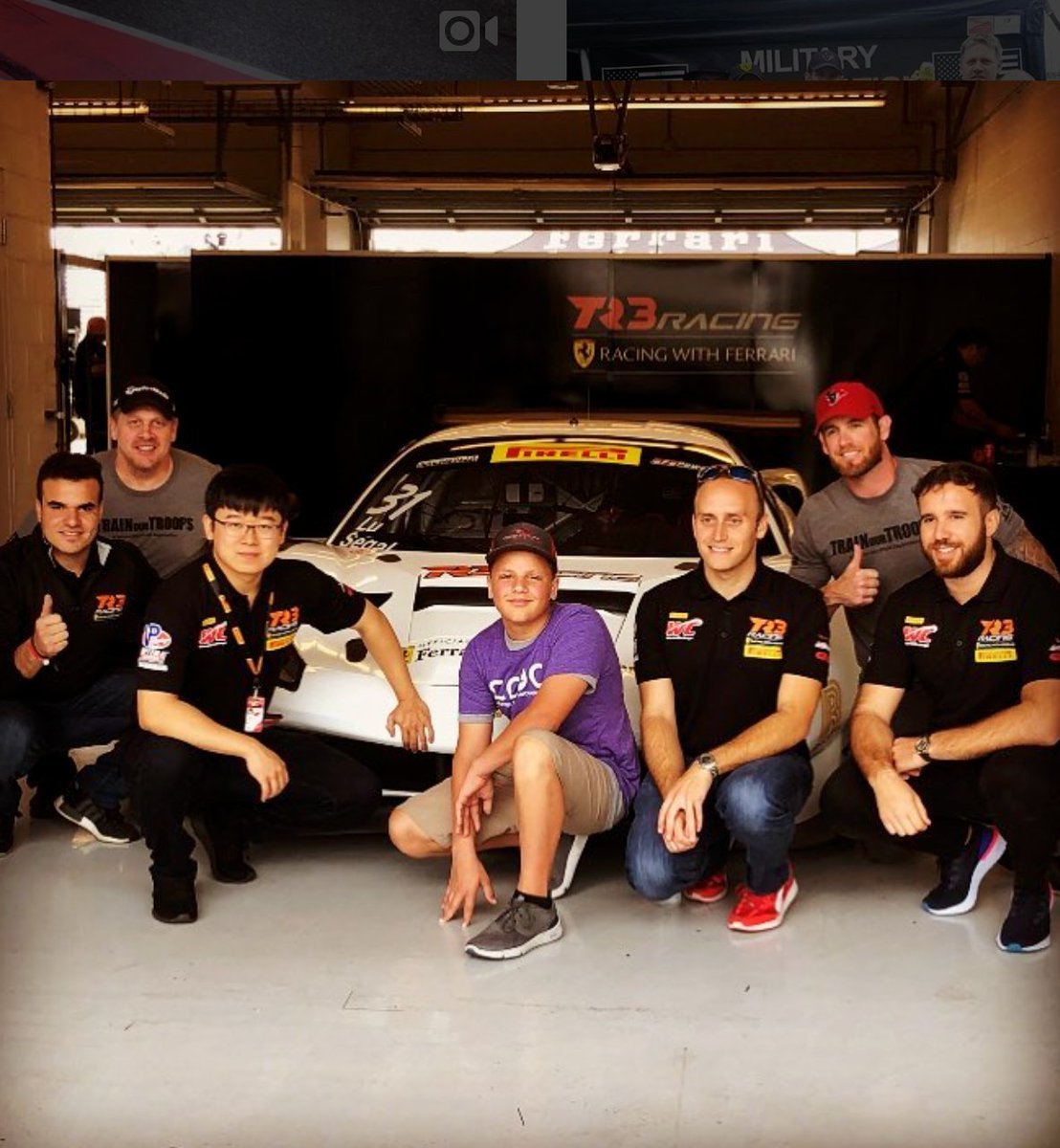 TrainOurTroops's tweet photo. Twelve year old Tristen from CC4C getting the red carpet treatment at a military appreciation event at Circuit of the Americas. @tr3racing @rs3catering #veterans #ferrari #perilli #perilliwc #tr3performance #veteran #veterans #military #america @opsupplydrop @CC4C https://t.co/ncrJvCnszp