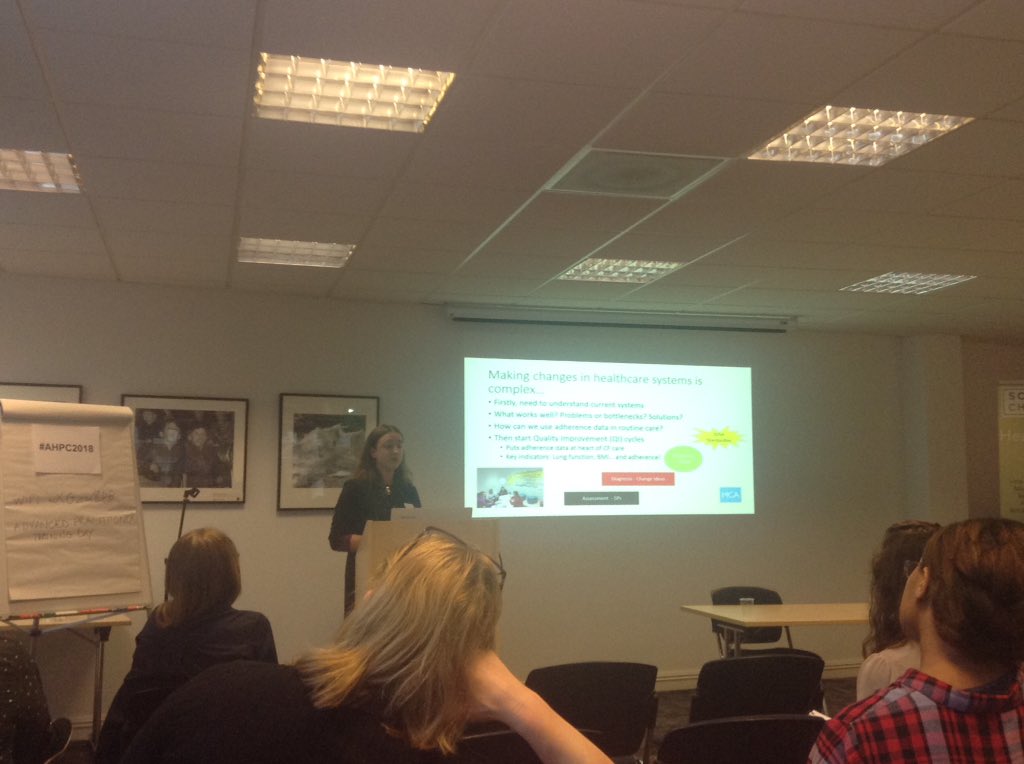 Philipp_Frank_'s tweet photo. Thank you, Sophie Dawson, for a fantastic talk at #ahpc2018: cutting-edge research on developing behaviour change interventions to increase adherence in adults with CF @SCCHCONSULTING @BPSOfficial @divhealthpsych https://t.co/FBGQK2PSpq