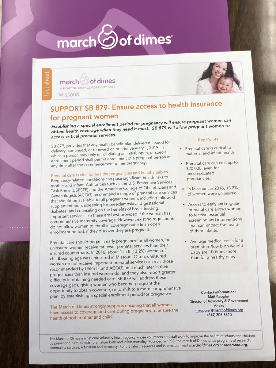 WielandNow's tweet photo. Excited to visit with Haley Clark and Jessica Eager of @MarchofDimes @MarchofDimesMO @MarchofDimesMO1
Supporting my #SB879 -special enrollment period for pregnant women. #MOLeg #JeffcoMO https://t.co/Yj9WvIHW4d