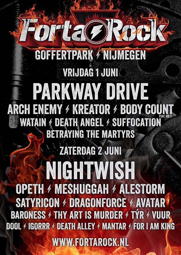 New festival announcement: FortaRock 2018 (NL)🤘🔥
fortarock.nl
bit.ly/FortaRock2018-…