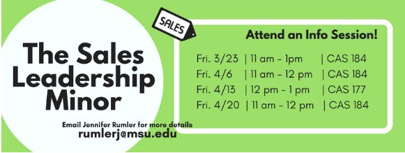 HubbellPR's tweet photo. Interested in the Sales Leadership Minor? Attend one of these sessions for more information! https://t.co/v6t93OC5Vd