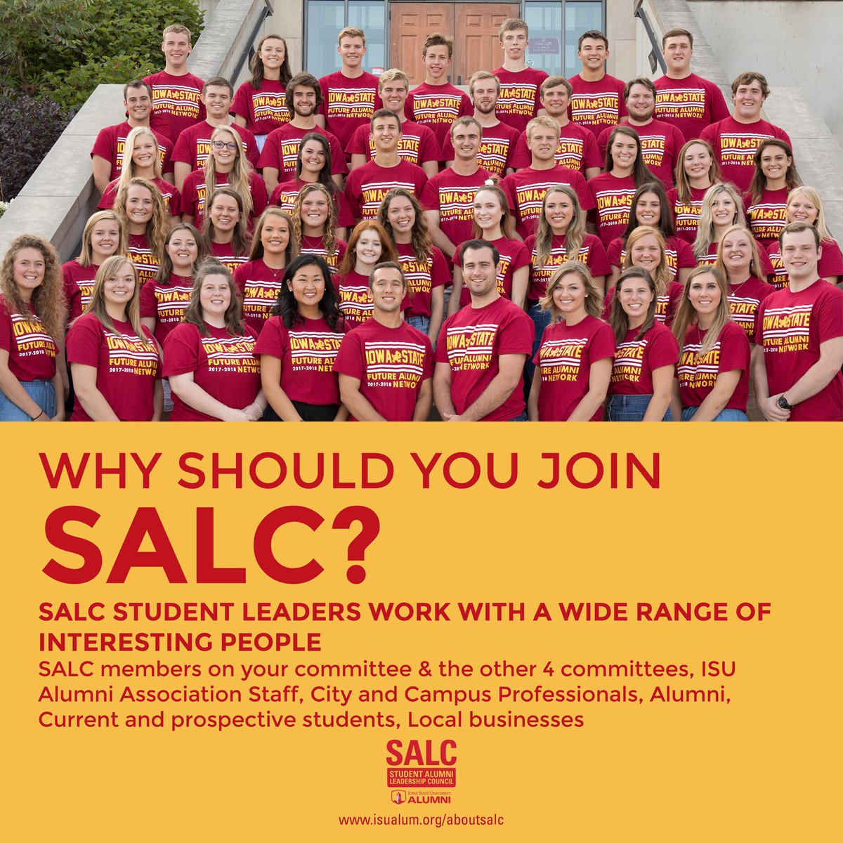 5 days left to apply!! Go to isualum.org/aboutsalc to learn more or isualum.org/getinvolvedsalc to apply today!