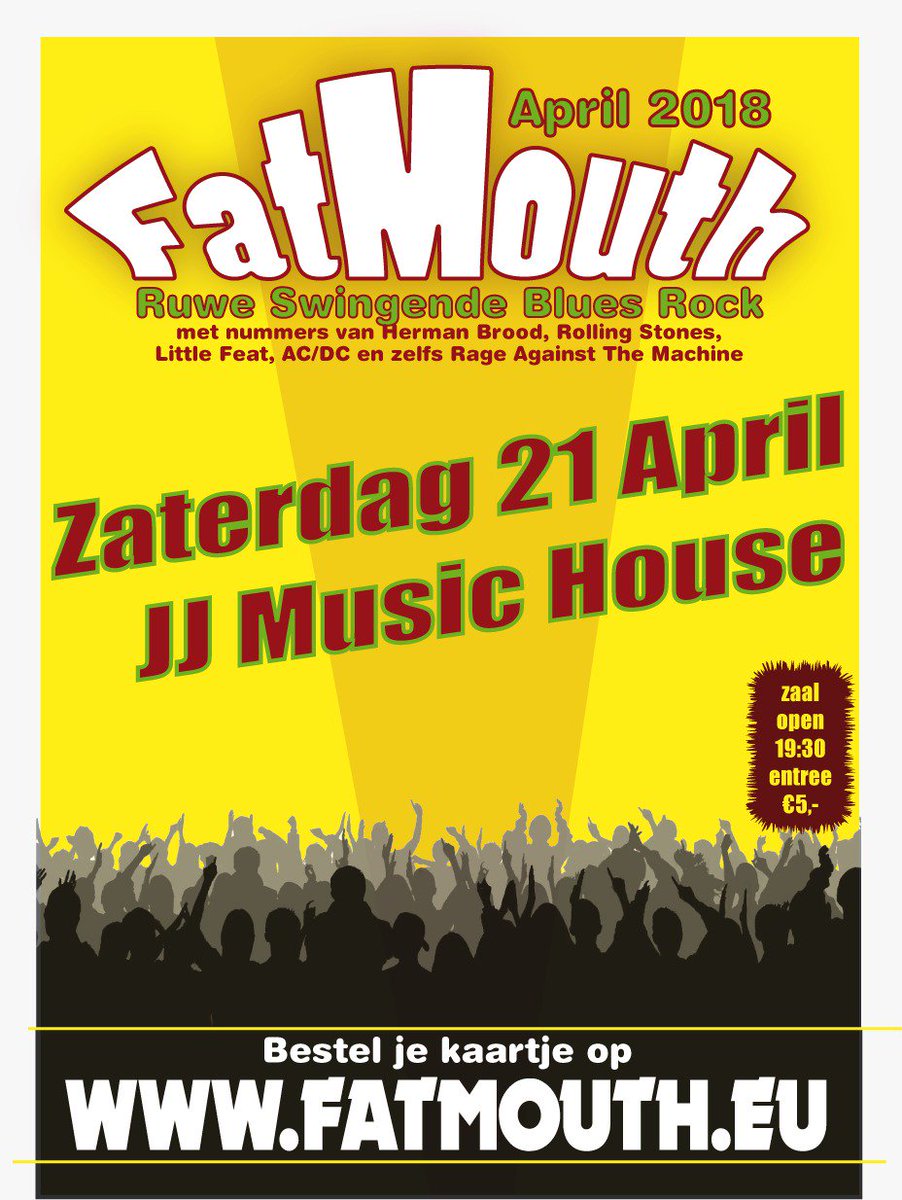 Er zijn nog kaartjes te koop... fatmouth.eu/webshop