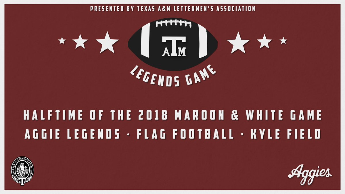 The first "Legends Game" flag football exhibition, pres. by @TAMU...