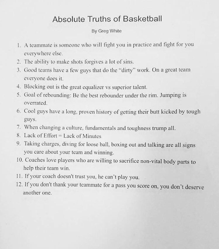 Absolute Truths of Basketball! By <a href="/GregWhite32/">Greg White</a>