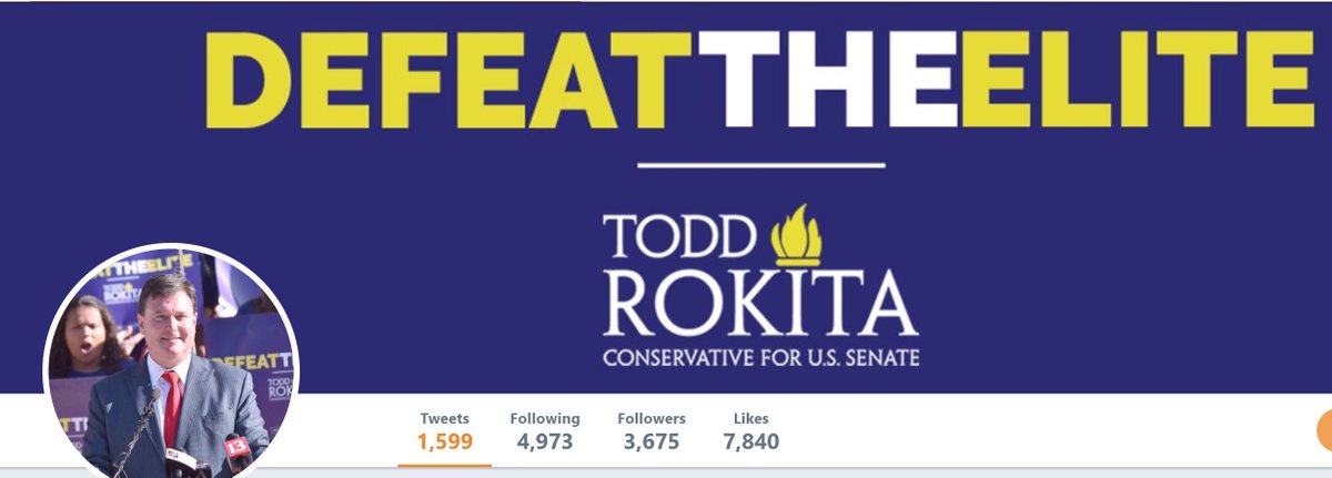 TheIndyJagger's tweet photo. Dear Indiana: #ToddRokita thinks you're dumb. 

Campaign slogan:
✔️"Defeat the elites!"

Most Recent Quote:
✔️"This is the Washington swamp at its worst!"

HIGHEST contributing sectors to Rokita campaign:
✔️Finance, Ins, Real Estate
✔️Misc Business

#ThursdayThoughts https://t.co/5xQ0xkqGm7