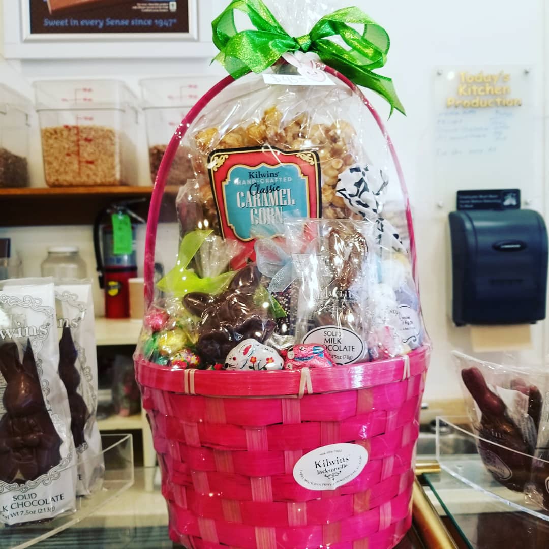 Kilwins is your Easter headquarters! Come visit us at the town center to pick up one of our baskets, or make your own. We have so much to choose from :)