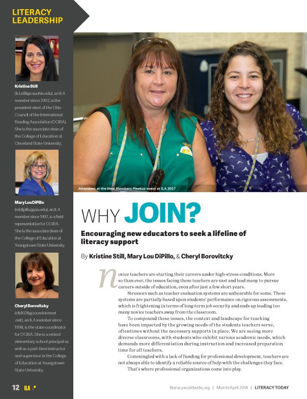 ILAToday's tweet photo. Leaders from our Ohio chapter, @ohiocouncilira, share the importance of preservice teachers belonging to a professional organization, and ideas for how to attract them and keep them engaged. https://t.co/F4JNsNeYLw https://t.co/e9RreVY50J