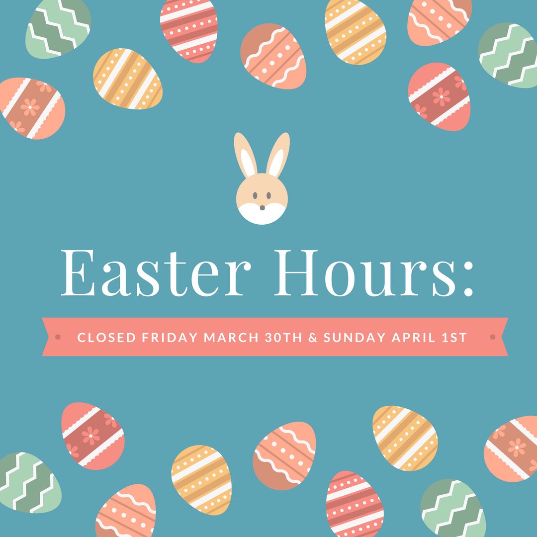 We are CLOSED this Friday, March 30th and Sunday, April 1st for Easter! 🐰🌷 Stop by Saturday for all your glasses needs—we’re open 10-5!