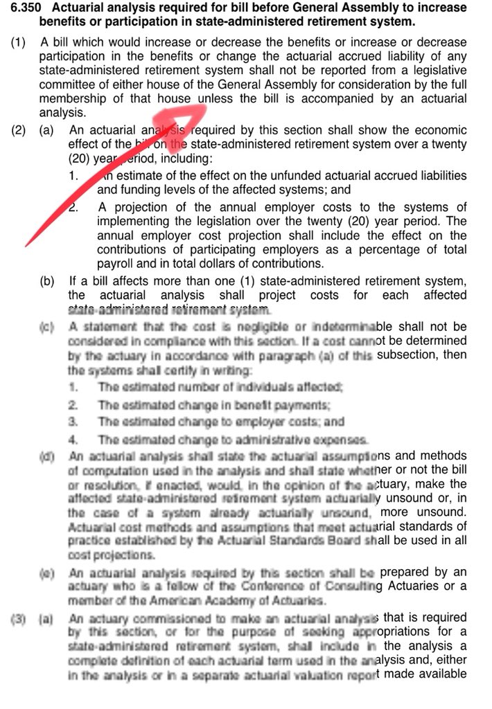 The law requires an actuarial analysis....unless one party rules.  #RememberInNovember #PensionIsAPromise #StandWithTeachers #FlipTheHouse