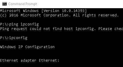 SwiftOnSecurity's tweet photo. I just tried to ping ipconfig, so that's how my day is going. https://t.co/BPxmgg0ej8