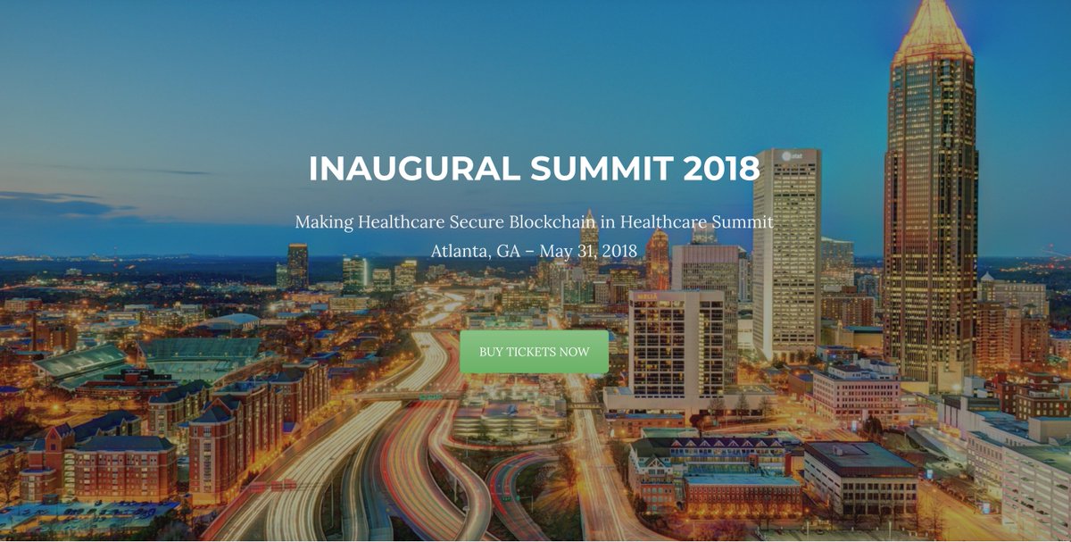 patientory_assn's tweet photo. We'll be hosting our Inaugural Summit on May 31, 2018 in Atlanta, GA! Join us and hear from the amazing speakers who will be discussing blockchain and healthcare. https://t.co/rB7JV1TcBK  $PTOY #blockchain #healthcare #healthcaresummit #PTOYSummit18 https://t.co/HLXZT0Z6v2