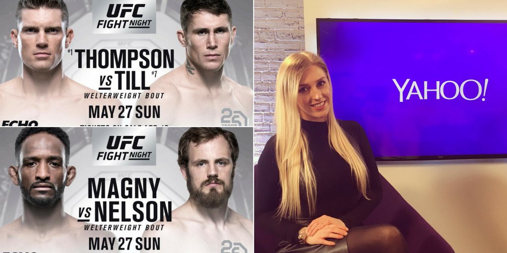 YahooSportUK's tweet photo. JUST DROPPED: Latest episode of #TheMMAMinute.

@YahooSportUK Reporter @Jade001 has all the latest MMA news talking all things #UFCLiverpool &amp; #CW92 🎤 

➡️ https://t.co/84KpEVYQOQ https://t.co/vQK53u4jZd