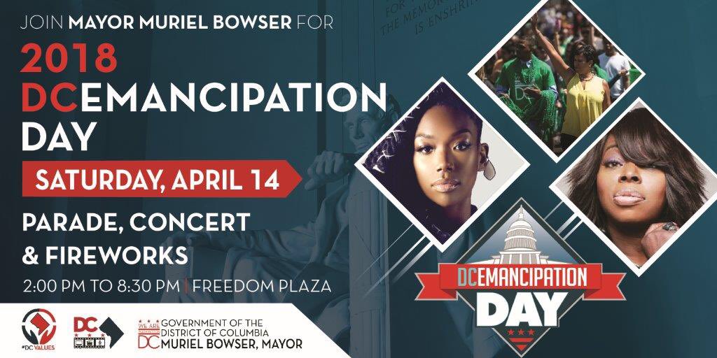 So excited to perform at #DCEmancipationDay on April 14th 🧚🏾‍♂️ Thank you @MayorBowser for this honor. emancipation.dc.gov