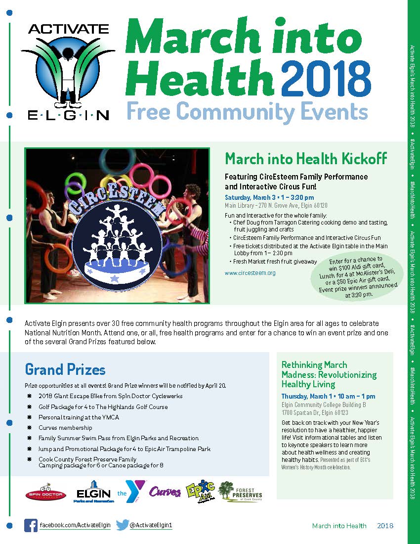 KaneCoHealth's tweet photo. Tonight! March into Health! Learn about community health and emergency preparedness 6:30pm to 8:30pm Thursday, at the Gail Borden Library in Elgin, #ActivateElgin #KaneCoHealth #KaneCountyMRC https://t.co/sHF3UklFT0 https://t.co/WPZAjFAsz1 https://t.co/pzjETALQUm