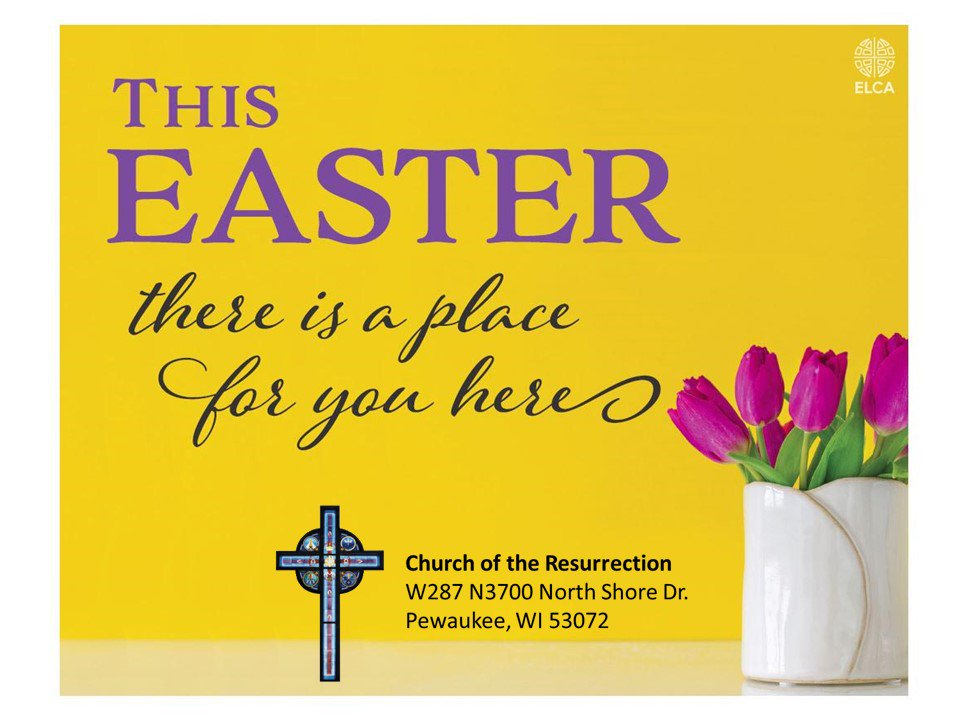 CORPewaukee's tweet photo. Come worship with us!
Maundy Thursday: March 29th, 7 pm
Good Friday: March 30th, 1 pm &amp; 7 pm
Easter Vigil: Saturday, March 31st, 5 pm
Easter Sunday: April 1st , 8:30 &amp; 10 am
Child care available on Sunday mornings.
(We are a reconciled in Christ congregation) https://t.co/xDLcVihmLM