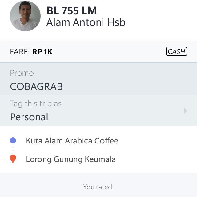 CarrisaMalik's tweet photo. Emang Akunya gpernah mau ribet, jd graban terussss #DekatDenganGrab #grabaceh @GrabID @threefmaceh https://t.co/UjVMj7wFZU