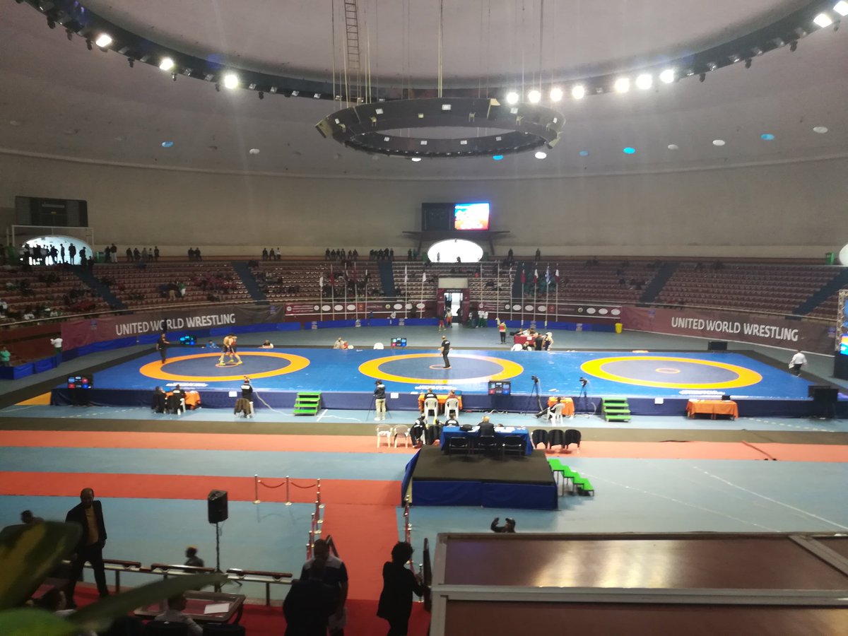 MG Sport au championnat de la Méditerranée de Lutte à Alger. Complexe magnifique. <a href="/wrestling/">United World Wrestling</a> #wrestling