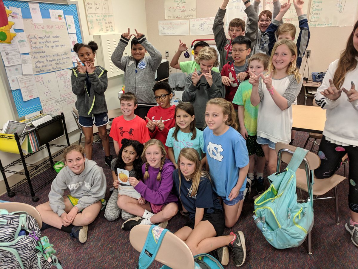 RootITF's tweet photo. Mrs. Helsel's third period fifth grade class brokeout of The Fraction Thief Breakout EDU in the fastest time with 27:22 minutes left. Congratulations! #math5NF6 #math5NF7 @stemrootelem @RootElem @KateHelsel https://t.co/uQsfvOvlRm