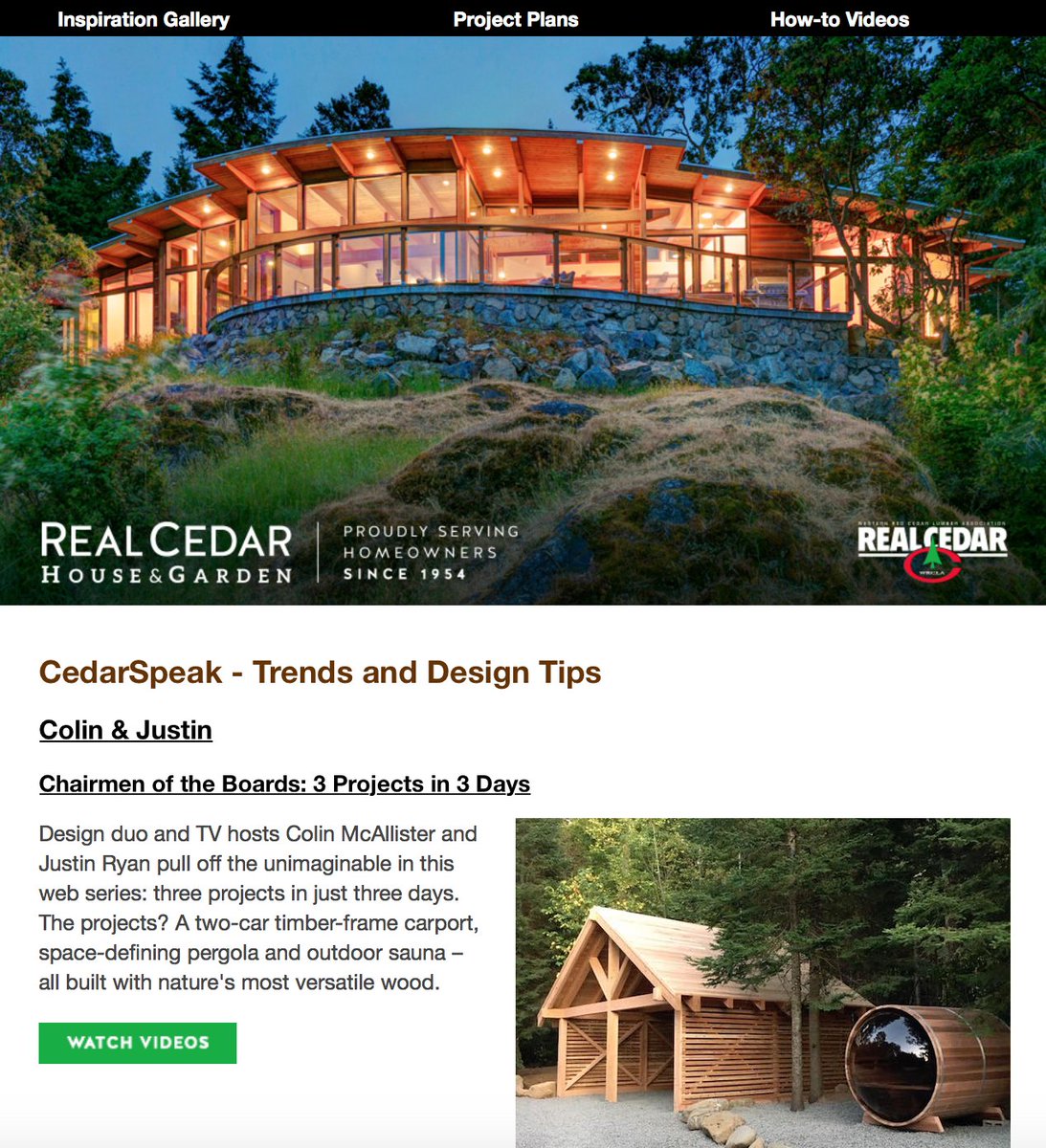 Get the latest info on #RealCedar trends, DIY projects, inspiring videos and more by signing up for our monthly newsletter: realcedar.com/newsletter/; check out  the recent edition:
createsend.com/t/i-4AEACDF01E…