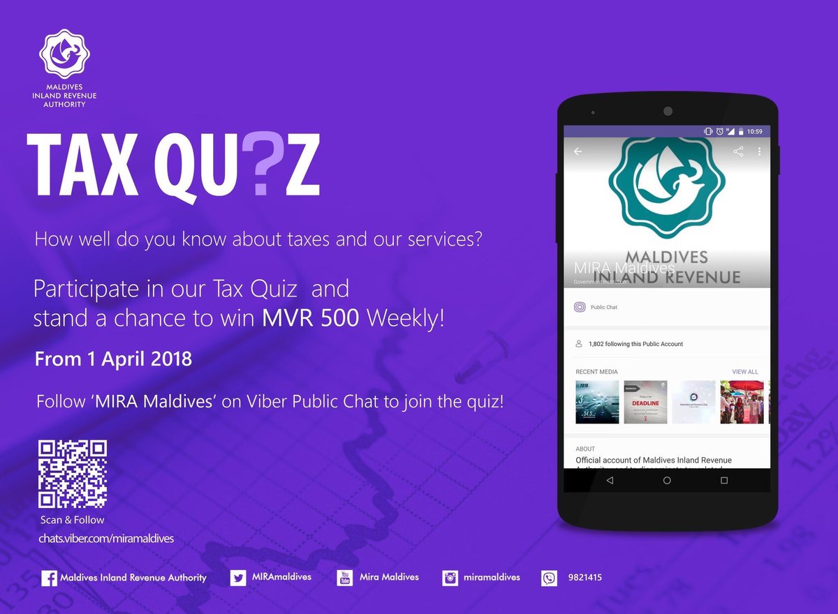 AishathMuna6's tweet photo. Great opportunity to learn about taxes. Join “MIRA Maldives” public chat #MIRAtaxtalks https://t.co/pd7zToIiMW