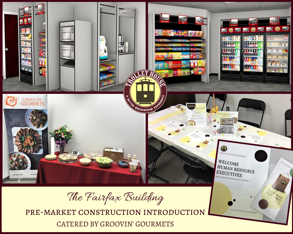 TrolleyHouseVA's tweet photo. We hosted a new market pre-construction meeting for HR execs in a new location, featuring digital layouts, deliciously catered by Groovin' Gourmets, to introduce everyone. Markets are the BEST #employeebenefit that is NO COST to you! #foodanddrink #coffee #richmond #workplace https://t.co/b9qRbVYgEG