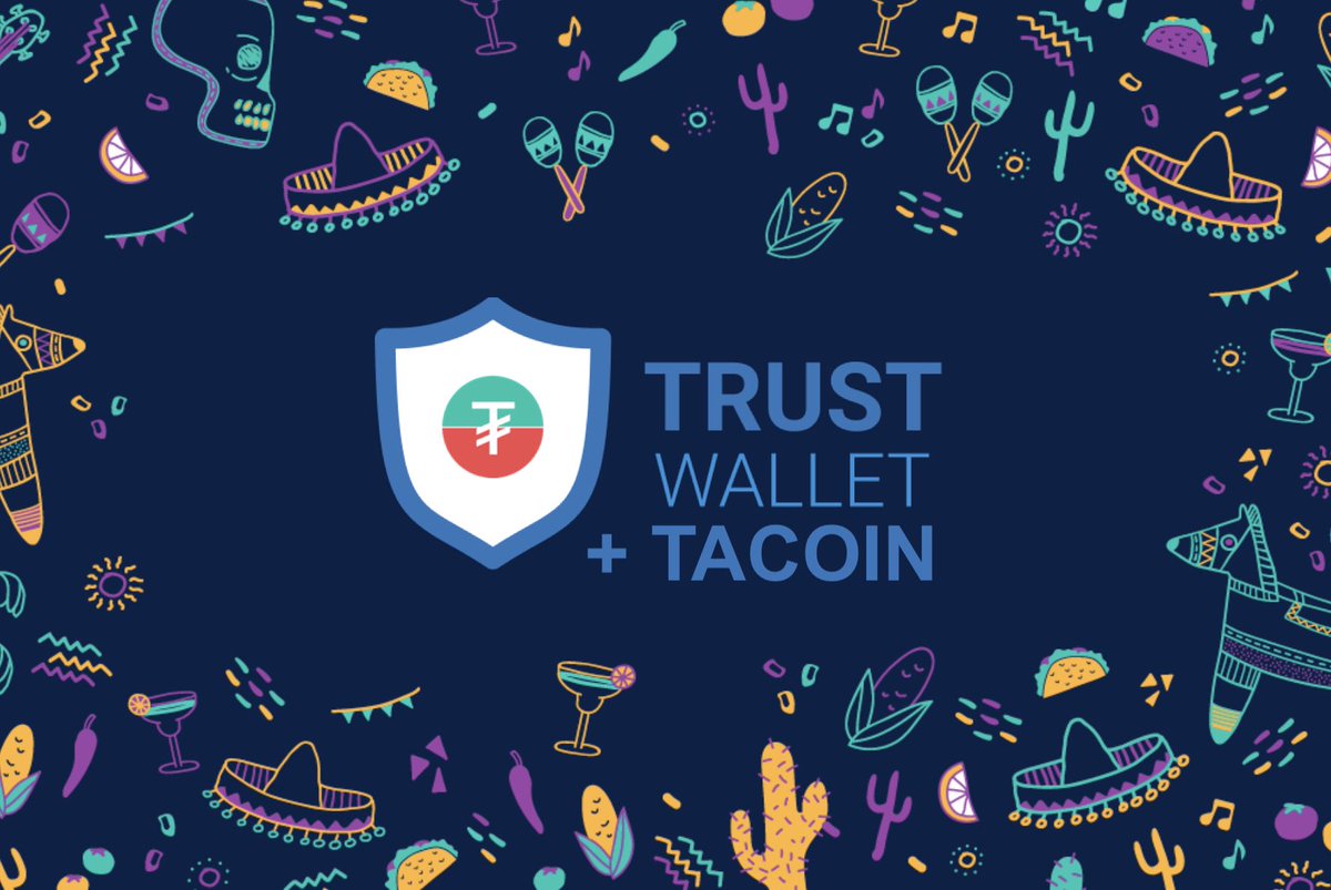 🚨OFFICIAL ANNOUNCEMENT🚨

We are happy to announce that $TACO is officially being supported by <a href="/trustwalletapp/">Trust Wallet</a>. You can now send, receive and keep $TACO safely on your mobile device! Take your $TACO to go! Available on iOS and Android. #trusttacoin #tacotogo #tacoin