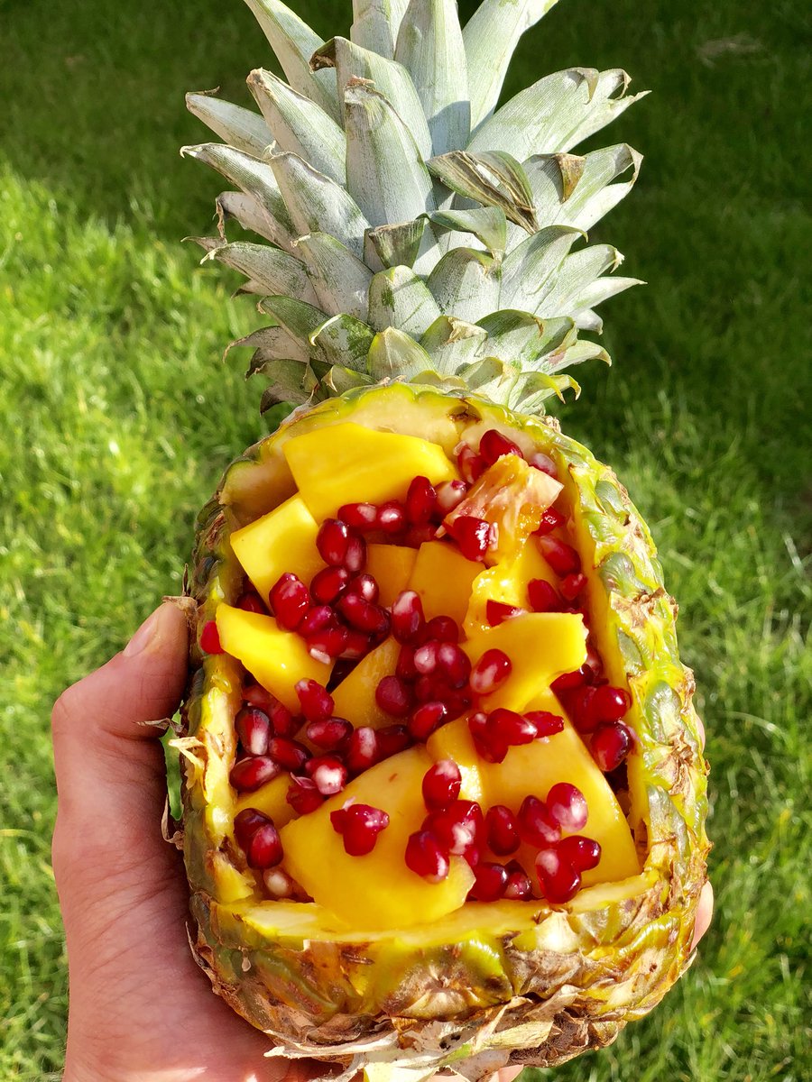 StephenGorvett's tweet photo. Pineapple 🍍 Fruit Bowl
In this bowl I have chopped up mango, mandarine and pomegranate. Simples 😎
#fruitshare #fruitpic #fruitbowl #yummyfruit #yummyfood #vegainshare #vegansnacks #veganideas #colourfulfood #playfulfood #fruitful #fruitsnacks #fruitisfuel #fruitisgood https://t.co/dCrn6upp0Z