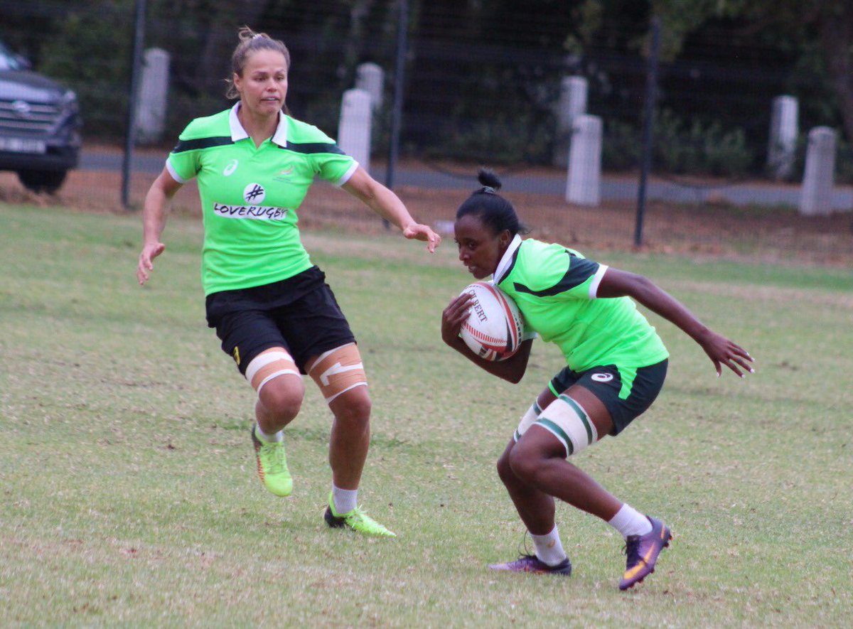WomenBoks's tweet photo. Awesome session today against the @Blitzboks as both prepare for @OfficialHK7s. Two different goals, one shared passion! #proudlySouthAfrica https://t.co/L3dxA9AHiv