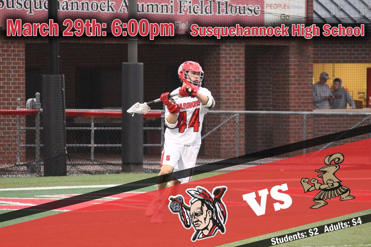 SuskyBoysLax's tweet photo. First home game tonight @ 6 vs Delone Catholic, lookingo bounce back after a tough loss. #combacktime #stillourszn https://t.co/UbLd9rWfUG
