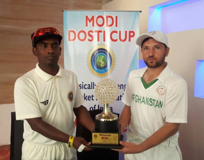 PCCAIofficials's tweet photo. #ModiDostiCup First Ever Historical Test Match #IndiaPwdvsAfghanistanPwd @ACBofficials @bcci https://t.co/aEFeQonTAy