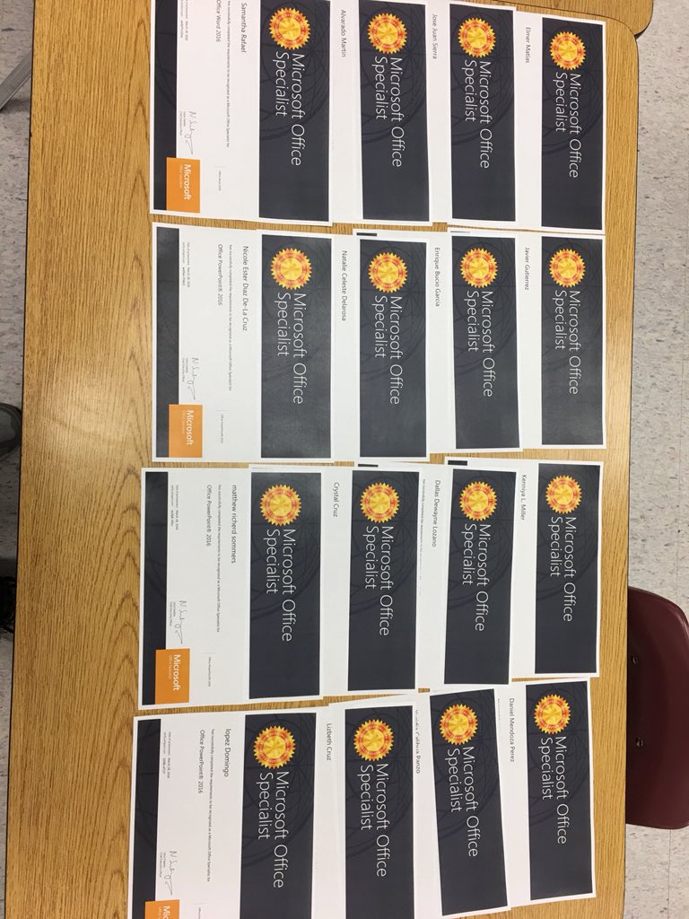 BizTech_Teacher's tweet photo. Congratulations to 16 students who achieved certification in MS Word or Powerpoint, https://t.co/e7b64fFea6