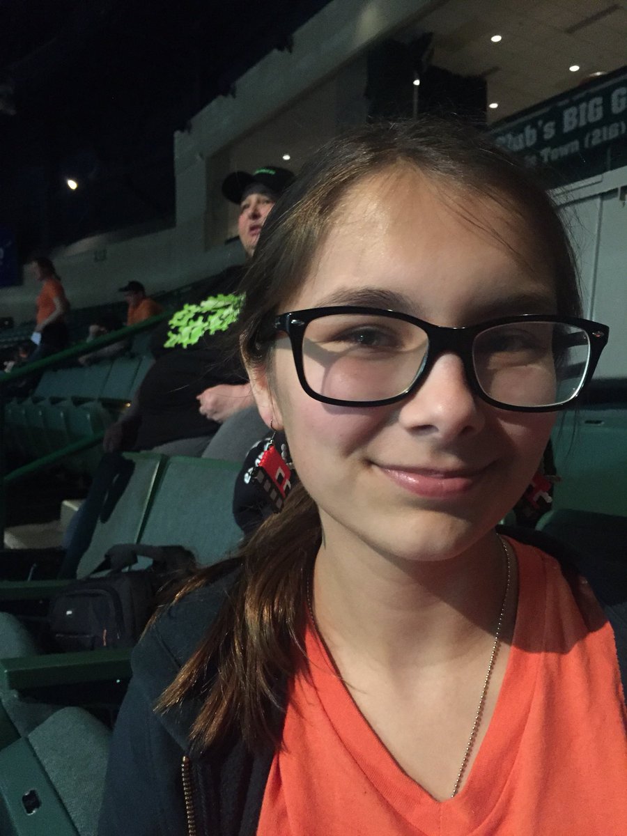 PiBoticsFRC3814's tweet photo. Teammates are supporting FIRST with their power up robot earrings! #omgrobots #pibotics #frc2018 https://t.co/ypuDRpPfnU