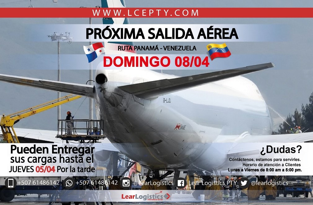 LearLogistics's tweet image. Pueden entregar un carga hasta el jueves 05/04 Panamá 🇵🇦 - Venezuela 🇻🇪 

lcepty.com 

#venezolanosenpanama#venezolanospty #envios #panamavenezuela #encomiendavenezuela #cajasvenezuela #envioaereo #enviomaritimo #enviosavenezuela #depanamaavenezuela