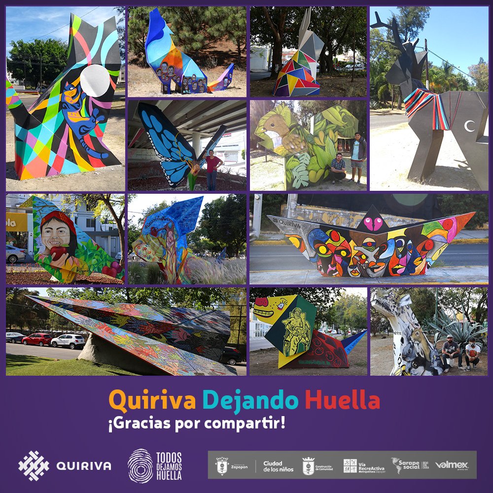 Proyectoquiriva's tweet photo. Las avenidas Patria y Montevideo se llenaron de alegría y color gracias al talento de los artistas que compartieron esta gran experiencia junto a Red #Quiriva y nuestro nuevo aliado #TodosDejamosHuella, ¡Visítalas, no te las puedes perder! https://t.co/y4IiyfSS5E