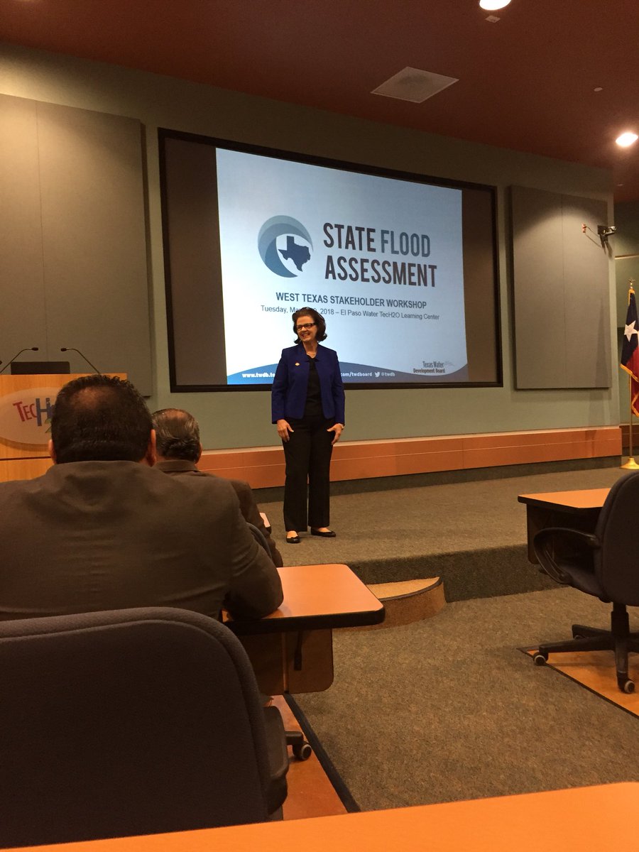 KJackson_TX's tweet photo. Thanks @EPWater for hosting @twdb State Flood Assessment Workshop @ TecH2O Center! Stakeholder input is key! If you missed it, be sure to fill out the survey and find out more info: https://t.co/WyVWtTFWEF. #ElPaso #FarWestTx #txwater https://t.co/jJ3tgMUJWe