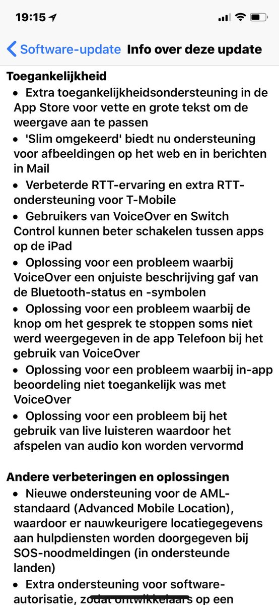 Mark_Lanting's tweet image. Weer wat mooie verbetering in #iOS 11 wat betreft toegankelijkheid!