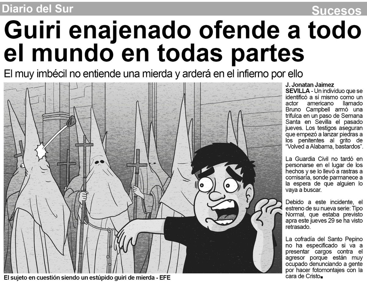 Bruno_Normal's tweet photo. Lamentablemente, por culpa de un pequeño malentendido durante la gira promocional de #TipoNormal en España, el estreno de la serie se ha visto aplazado al 5 de abril. Disculpen las molestias y cambien de uniforme para sus desfiles. Puede causar confusión. https://t.co/aCzimSDMbB