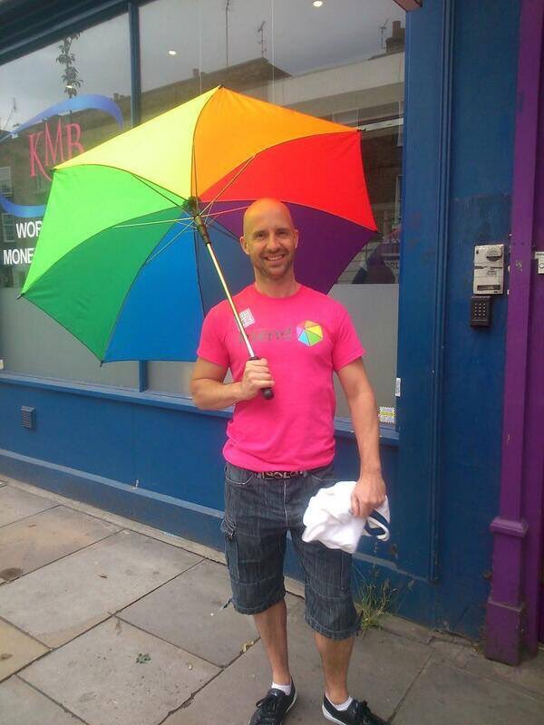 lgbtfriend's tweet photo. It’s #100DaysToPride Even if it’s pissing it down we’ll still be there with a smile on our faces @LondonLGBTPride https://t.co/UKvdewVN8p