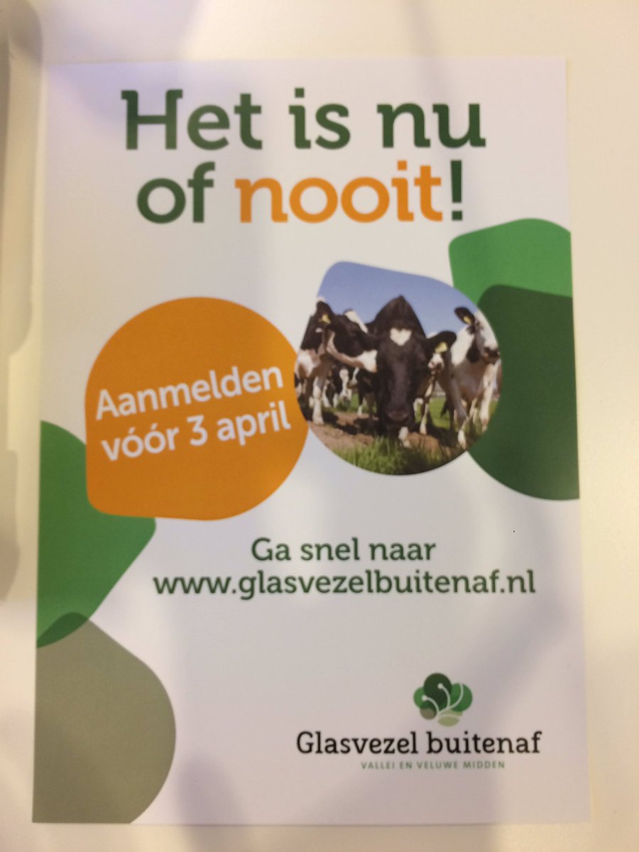 Het is nu of nooit, bewoners van het buitengebied Barneveld. Kies voor glasvezel!