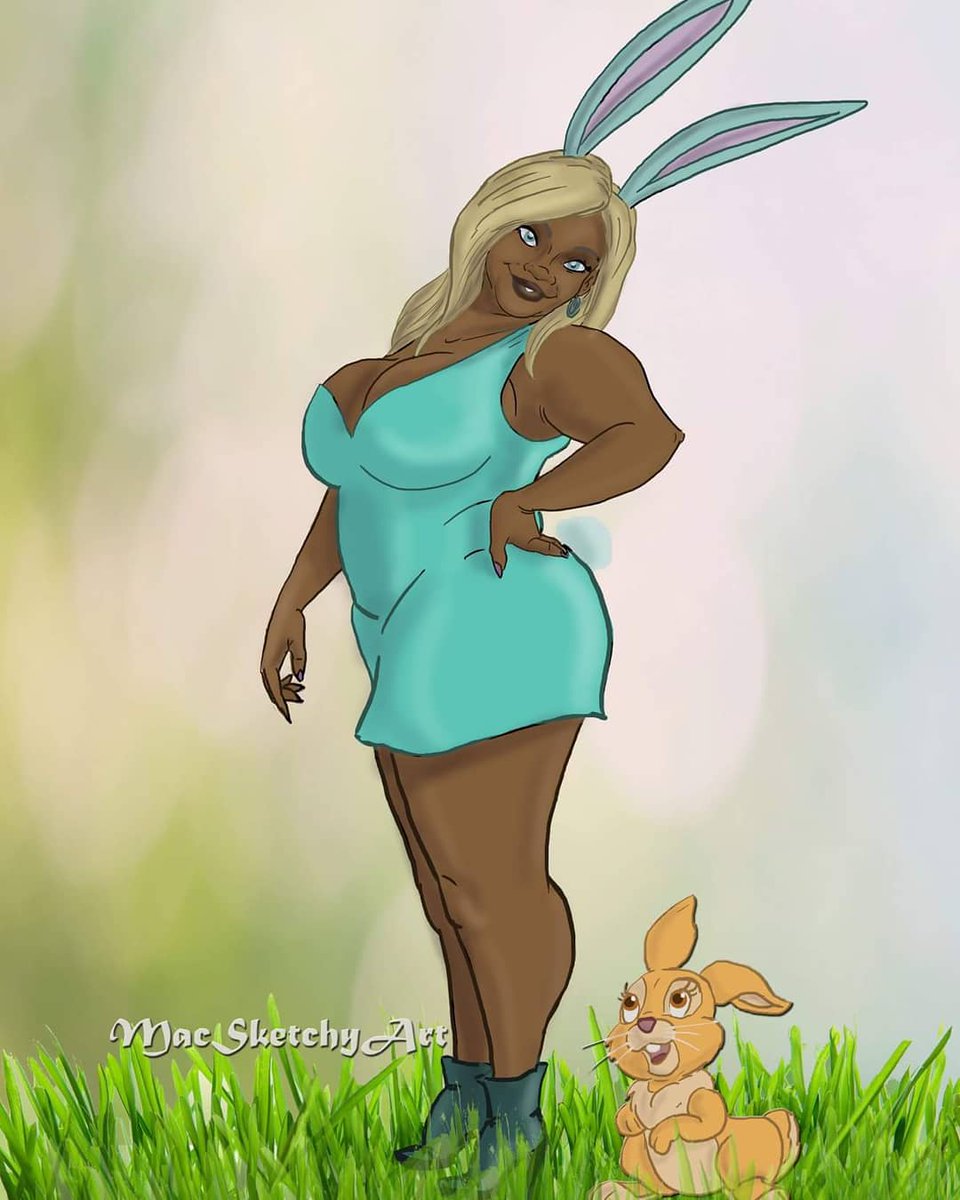 MacSketchyMike's tweet photo. #ThickThursday
No better time to post these #BunnyBabes than now right?
#Easter #EasterBunny #BbWBunny #PinkHair #BunnyEars #PlusSizePinUpArt #plusSizeArt #BbW #PlusSizePositive #PlusSizeArtist #MacSketchyArt #SweetTooth https://t.co/0eWefXhM2U