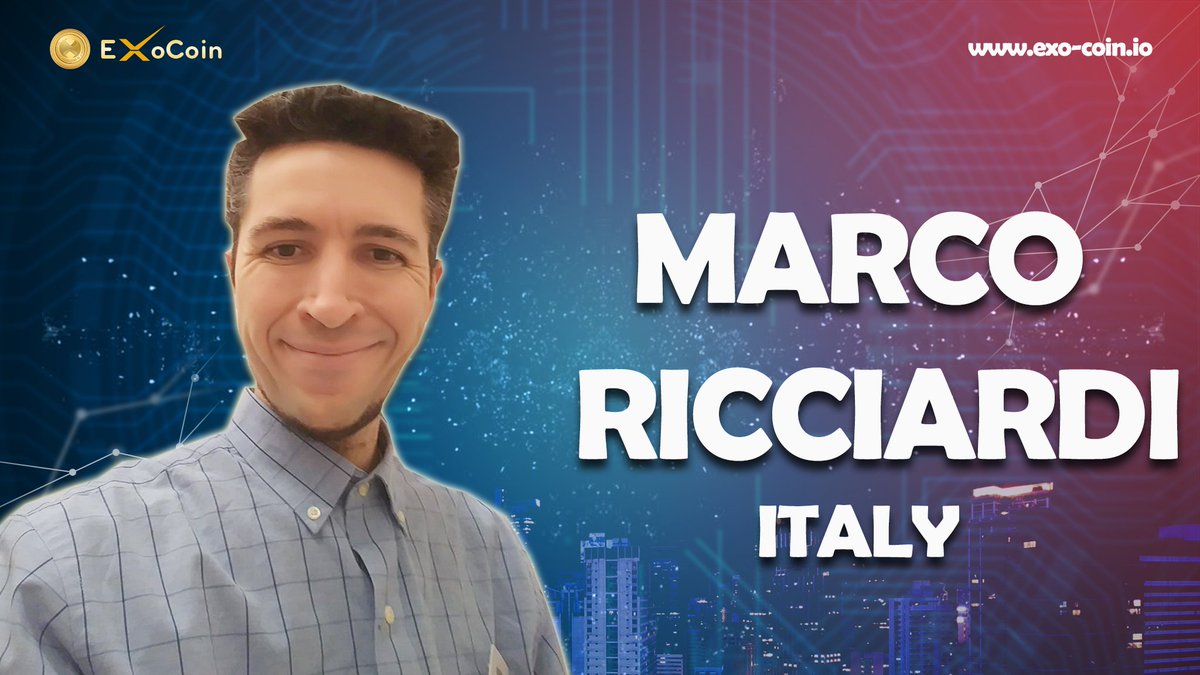 myexocoin's tweet image. Introduce EXOCOIN CountryLeader MARCO RICCIARDI From ITALY @marcoricciardi #exocoin #EXO #Blockchain #ecosystem #italy #milan #europe #italian #italiano #venize #rome #networker #cryptocurrency #asia #networkleader #Europa