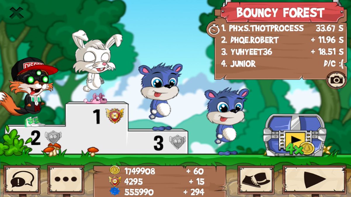 fastestrunners's tweet photo. Congratulations #Thotprocess for setting new fastest time on Bouncy Forest with 33.67s 🔥 👏 https://t.co/iqTe1W0din