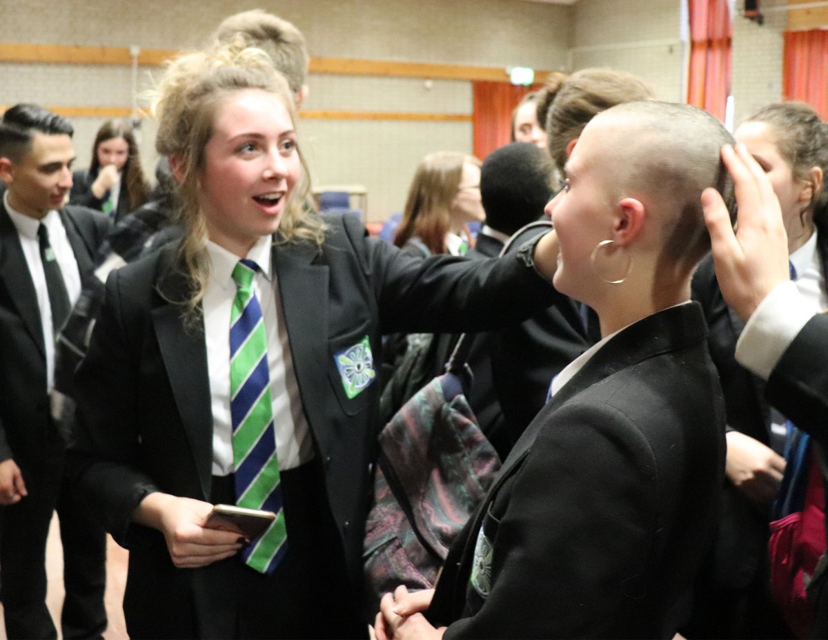 EPA_Lowestoft's tweet photo. Our brave and generous Hannah has shaved her hair off to raise money for charity - watch the video here: https://t.co/ojvXhdLuIM https://t.co/t7H9Lj3bX4